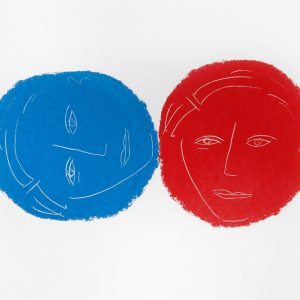 "Two Heads" - by Moich Abrahams (original) - Buy original artwork & prints in the Curat10n Art Shop