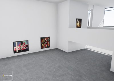4-3 Balcony - virtual gallery - 3d immersive art exhibition and interactive artist visualisation - curat10n