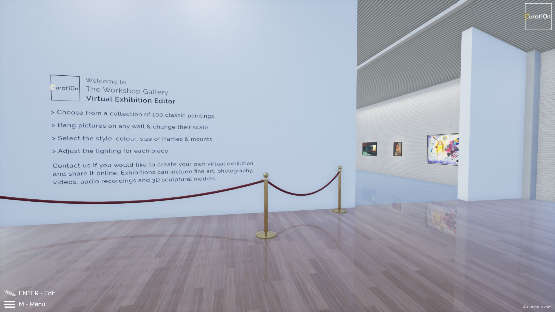 Exhibition Planning Gallery Design 3D Art Visualization Curat10n
